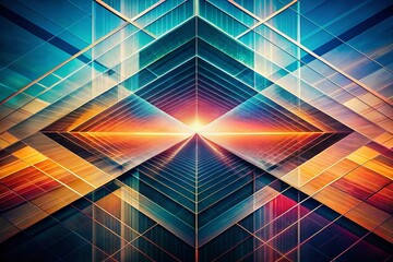 Poster - Minimalist Geometric Line Art Background: Abstract Open Space Design