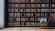 © Igor - A modern bookshelf filled with legal reference books and subtle decorative items. digital