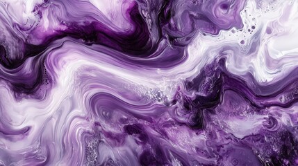 Poster - A flowing abstract design with blended shades of purple, lavender, and silver, creating a fluid, elegant look