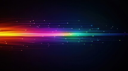 Wall Mural - Vibrant abstract light streaks on a dark background