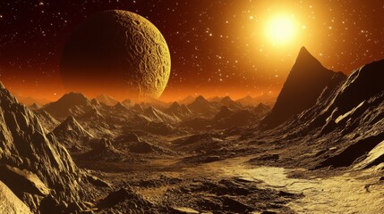 Poster - A futuristic space scene where light travels across vast cosmic distances at its maximum speed