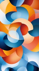 Leinwandbilder - Colorful abstract composition featuring swirling shapes and vibrant gradients