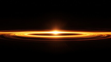Poster - A glowing light beam moving through a black hole, demonstrating the limits of speed and time
