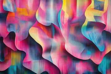 Poster - Colorful abstract art featuring flowing shapes and vibrant hues in a modern composition