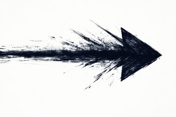 Poster - Abstract arrow design symbolizing direction and movement towards progress and innovation in a minimalist style