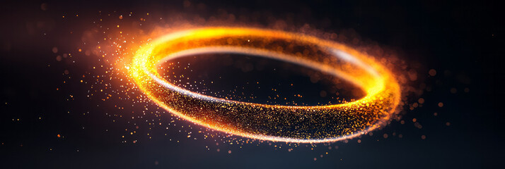 Aufkleber - A sleek double helix glowing in warm gold, subtle sparkles floating in orbit to highlight a