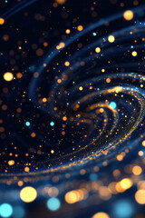 Poster - A dreamlike perspective of molecular orbs gently swaying, their liquid-like bonds emitting small
