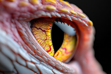 Aufkleber - A macro shot capturing an animalâ€™s eye in sharp detail, with delicate reflections dancing on the