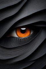 Poster - A moody shot focusing on the irisâ€™s intricate striations, while the pupilâ€™s subtle expansion