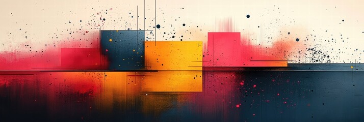 Poster - Vibrant graphic elements showcase dynamic design for advertising banners and promotional materials
