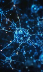 Poster - A compelling digital rendering capturing the intricate structure of a neuron network
