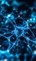 Poster - Intricate neural network visualization, showcasing connectivity and cognitive science concepts