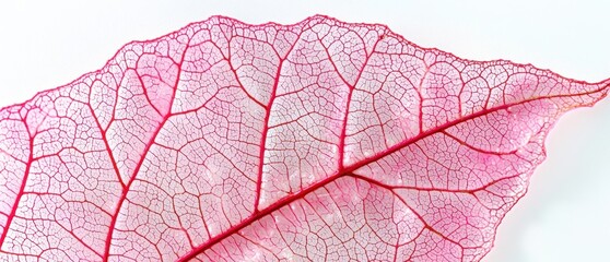 Poster - Leaf with a pink vein