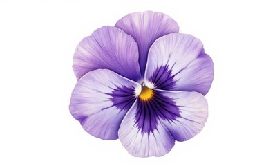 Wall Mural - Beautiful purple pansy flower close-up