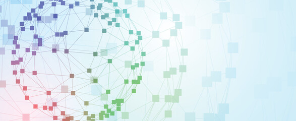 Poster - Neural network and artificial intelligence abstract background
