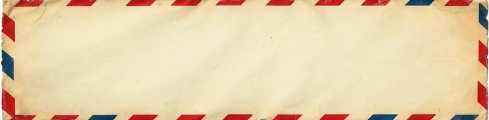 Creased vintage airmail envelope, front, isolated, letter, retro, graphic