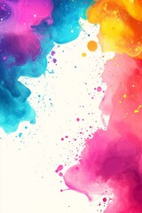 Poster - Bright colors blend together in an abstract design, creating a joyful and energetic visual effect. The vibrant swirls evoke creativity and inspiration