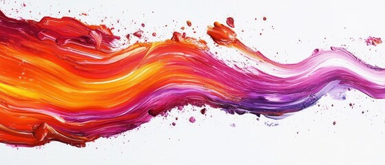 Poster - Layers of vivid reds, oranges, and purples blend seamlessly, creating an energetic abstract flow that captures the spirit of creativity and artistic expression