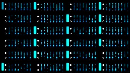 Wall Mural - animation server light beep in room data visual connection racks with telecommunication server room