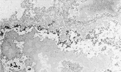 Aufkleber - Vector halftone texture overlay abstract splattered background.