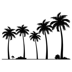 Wall Mural - palm trees png silhouette