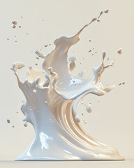 Aufkleber - Concept splash of milk center on background