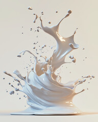 Aufkleber - Concept splash of milk center on background