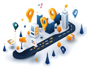 Poster - A conceptual infographic showing the customer journey map.