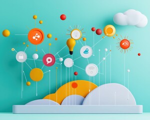 Poster - A conceptual infographic showing the customer journey map.