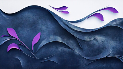 Artistic layered background with floral elements