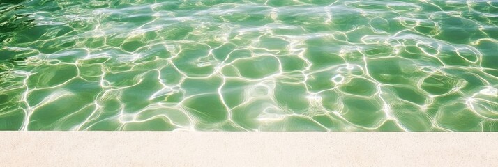 elegant crystal clear turquoise sea with gentle waves rippling under the bright sun tropical paradis