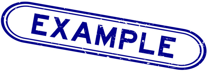 Wall Mural - grunge blue example word rubber seal stamp on white background