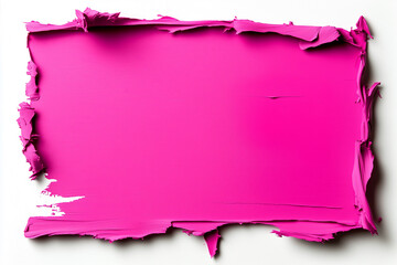 Stenciled graffiti-style paper in vibrant neon pink on a bright white background