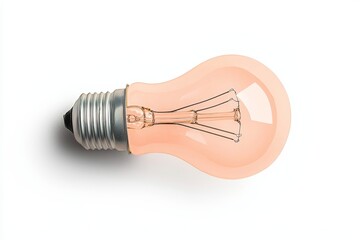 Poster - yellow light bulb against a white background. on a white or transparent clear surface