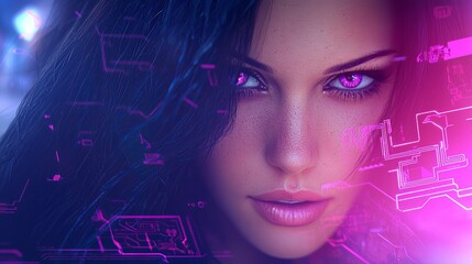 Poster - A person engages in dialogue with an advanced robotic AI, exploring the boundaries of futuristic technology