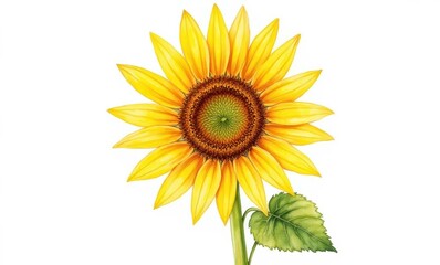 Poster - Vibrant yellow sunflower in full bloom