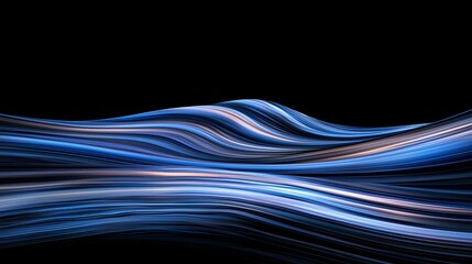 Poster - Blue light streaks radiate from a central point in a dynamic image, suggesting fast movement or hyperspace travel