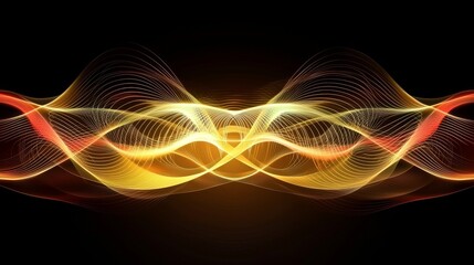 Poster - energetic waves in blue, purple, and orange colors exude dynamic vitality