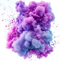 Poster - Purple explosion smoke is showcased against a transparent backdrop