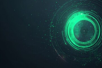 Fototapete - A dynamic and abstract image showcasing a green light streak to represent energy and motion, ideal for technology and innovation themes