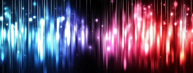 Poster - a vibrant digital backdrop with colorful bars and lights