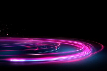 Poster - Abstract red lines denote the road's speed visually in red. Red light streaks on a dark background underscore high velocity with a fast motion blur effect