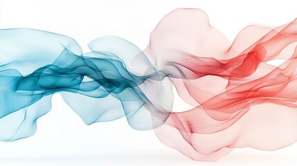 Poster - wavy ribbons in abstract colorful patterns on a light background