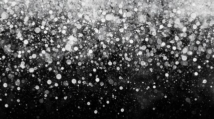 Poster - dark grainy gradient background with abstract black and white blurred mesh, noise, wave, bokeh, and 