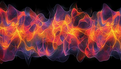 Poster - A dynamic and vibrant abstract background featuring swirling colors and a lively pattern