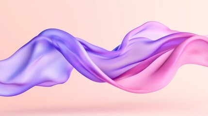 Canvas Print - flowing translucent fabric on soft background, elegant forms, smooth curves, abstract design