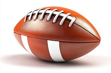 Transparent background image of an American football ball. Stock