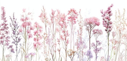 Wall Mural - An extensive assortment of watercolor floral packages ideal for use in fabric, fashion, wedding invitations, templates, posters, romance, greetings, spring, bouquets, patterns, decorations, and