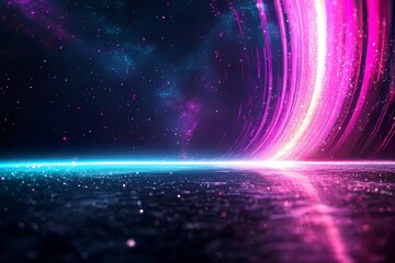 Poster - an abstract photo depicting light passing through a prism and generating a vivid spectrum of colors 