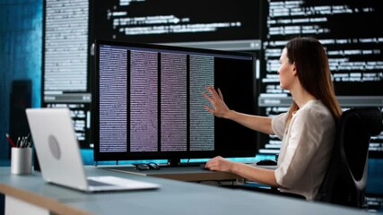 Fototapete - Web Developer Coding On Computer